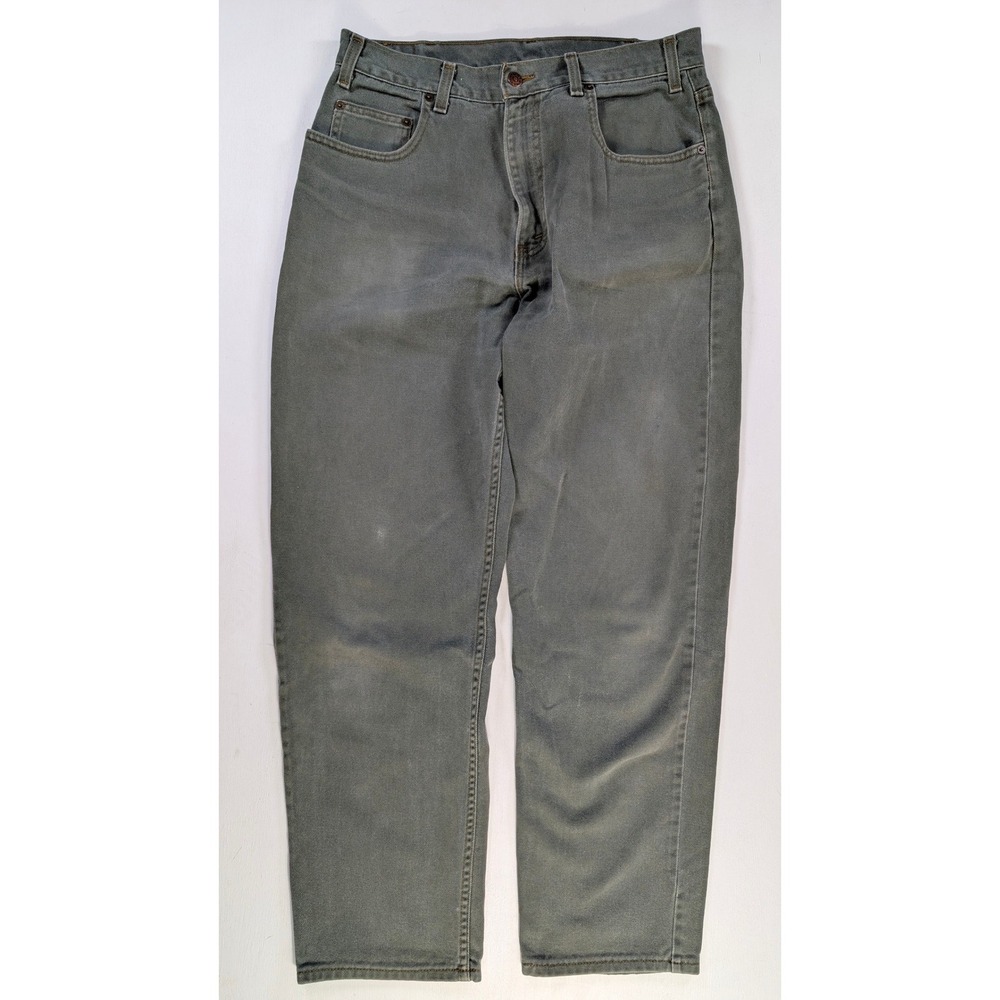 Vintage Arizona Jean Co Mens Faded Green Relaxed Straight Leg Denim Jeans 34x32